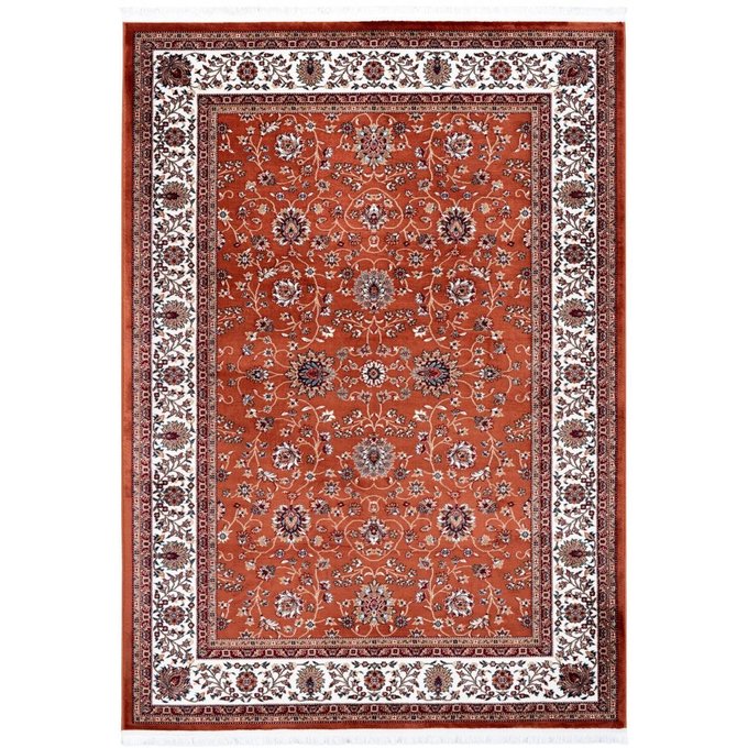 Tapis Arte Espina Tapis 100 Laine Kilim Franges Tapis Salon Marron Beige Maison