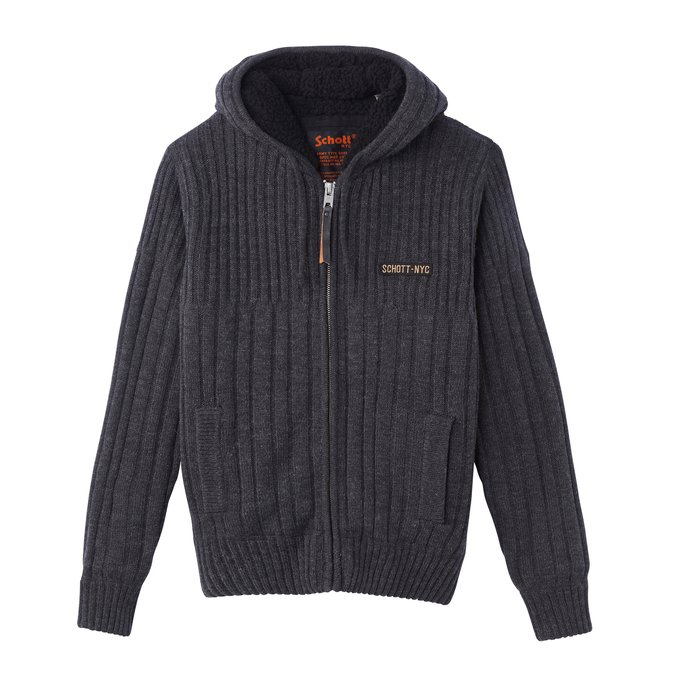 sherpa lined hooded cardigan