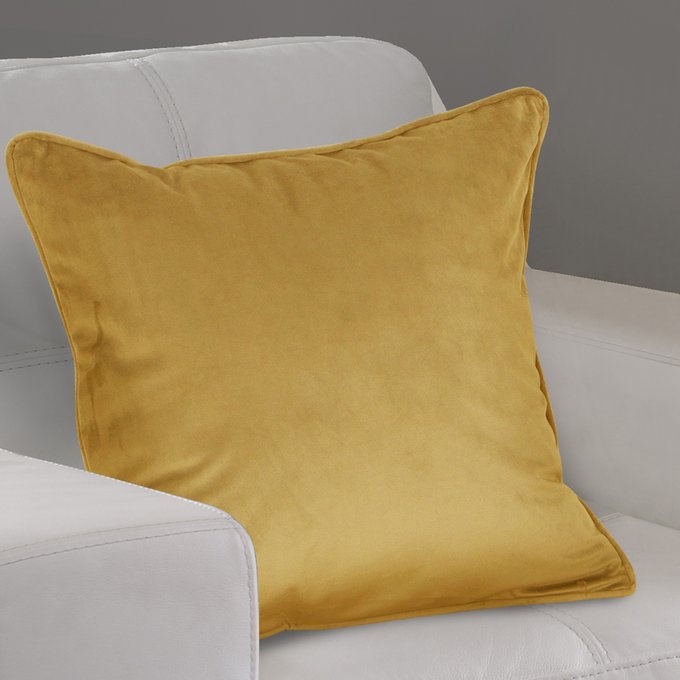 Montreal Velvet Cushion Gold Gold Coloured Home Curtains La