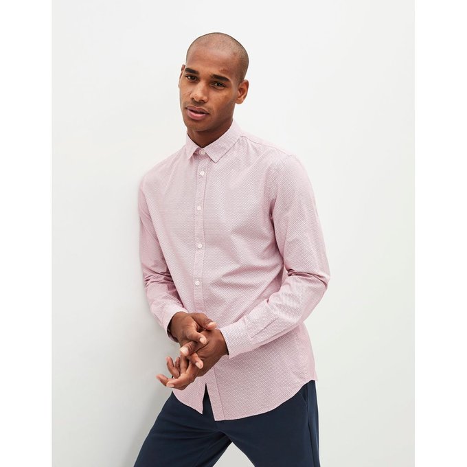 chemise bordeaux homme