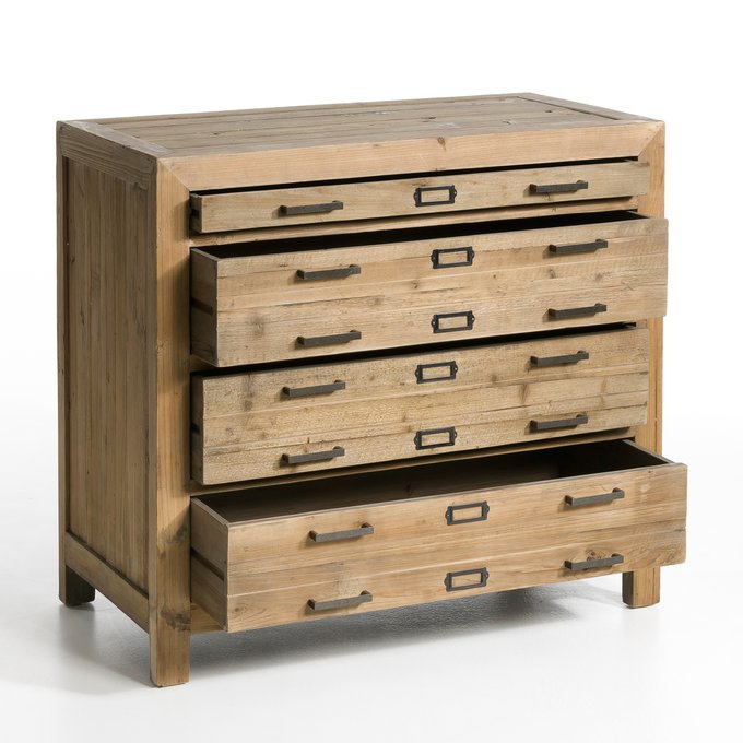September 4 Drawer Chest Of Drawers Sandy Grey Wood Am Pm La