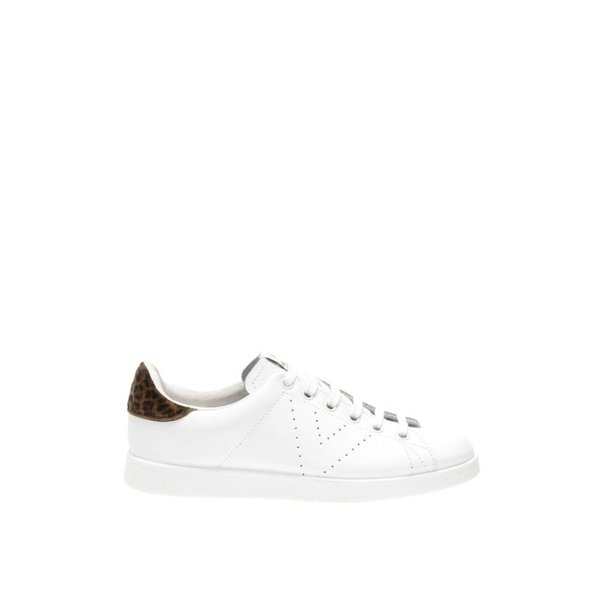 Baskets piel blanc Victoria | La Redoute Baskets leopardo blanc Victoria | La Redoute