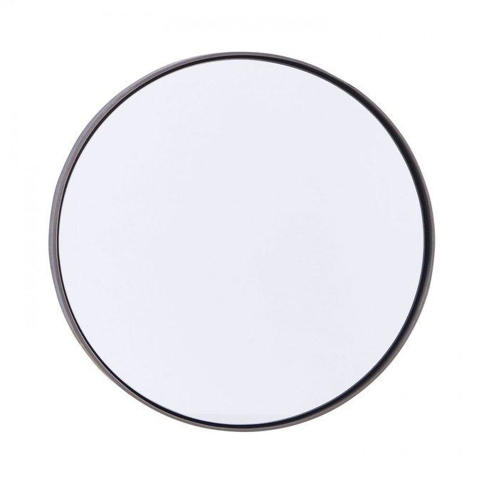 Miroir Rond Reflection Bord Noir Patine Diam 30 Cm House Doctor