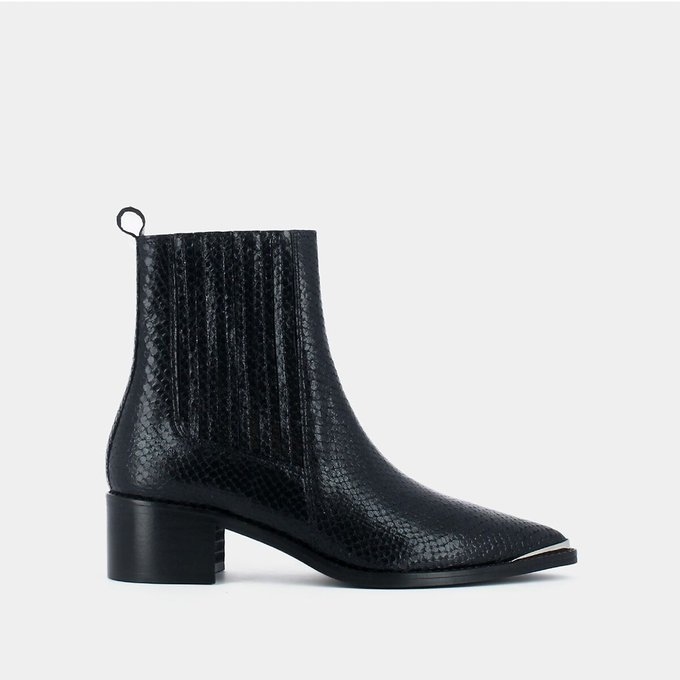 Arsene Cowboy Ankle Boots in Leather