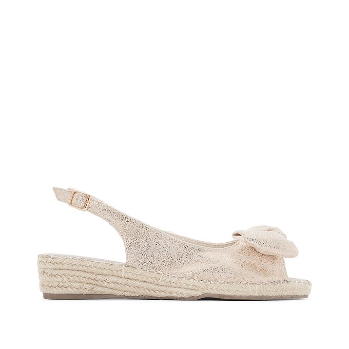 gold espadrille wedge sandals