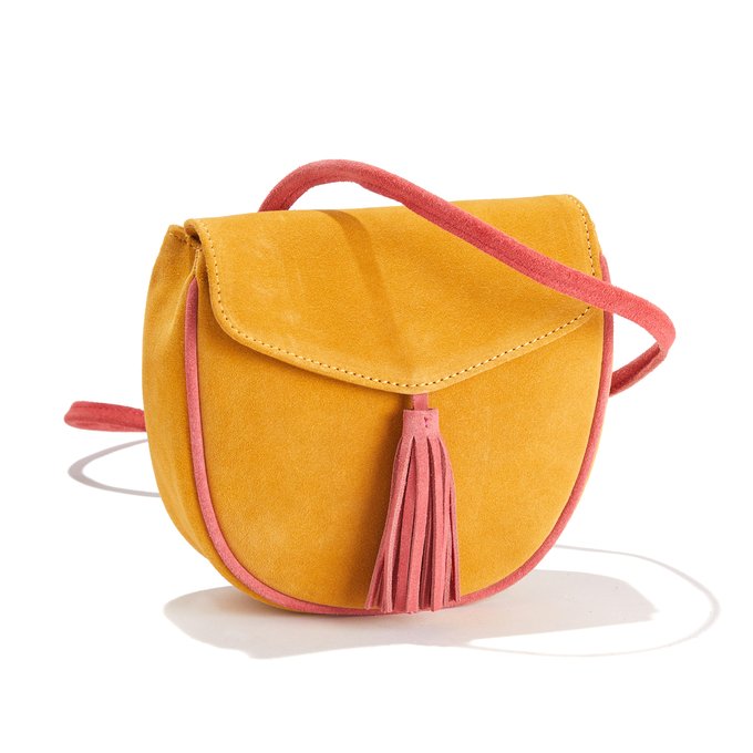 yellow suede bag