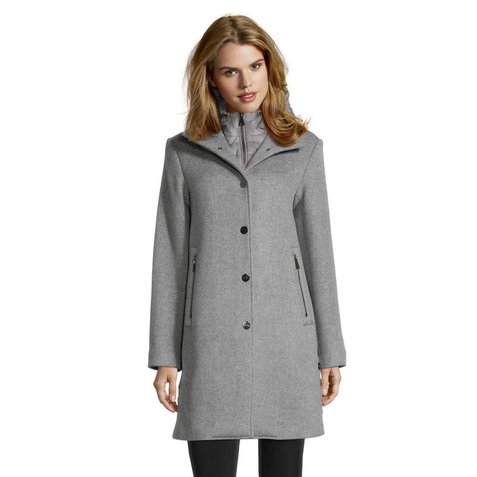 Manteau en laine gris clair Betty Barclay | La Redoute Manteau en laine noir Betty Barclay | La Redoute