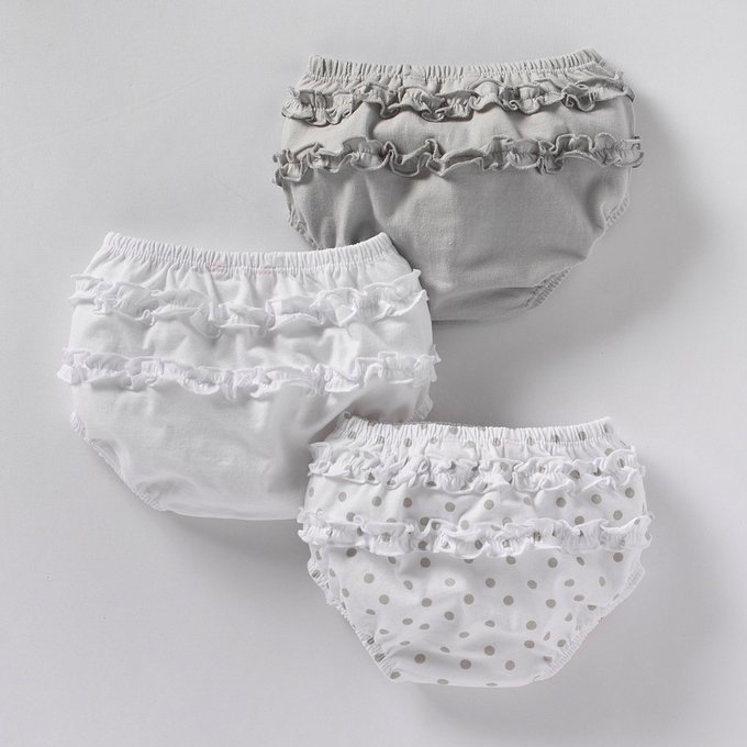 La Redoute Collections Big Girls Pack of 3 Ruffled Briefs