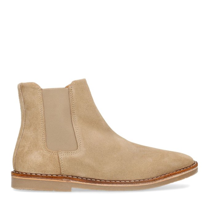 bottine daim beige