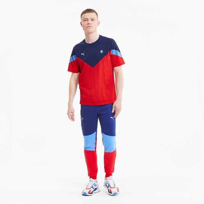 red and blue puma shirt