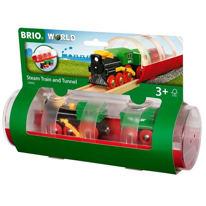 brio cargo train and tunnel