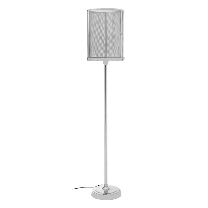 silver standing lamp