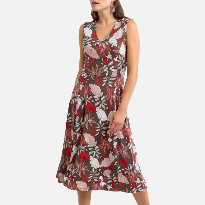floral mid length dress