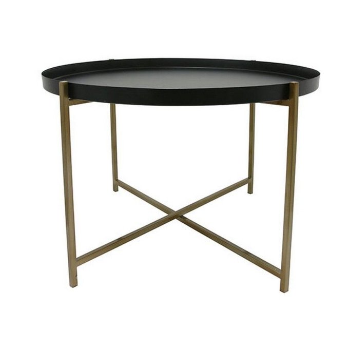 Table Basse Ronde Plateau Amovible Hk Living Noir Hk Living La