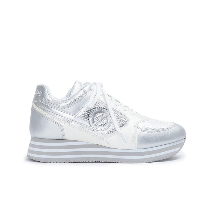 Baskets à lacets parko jogger nasa argent No Name | La Redoute Baskets à lacets parko jogger nasa argent No Name | La Redoute
