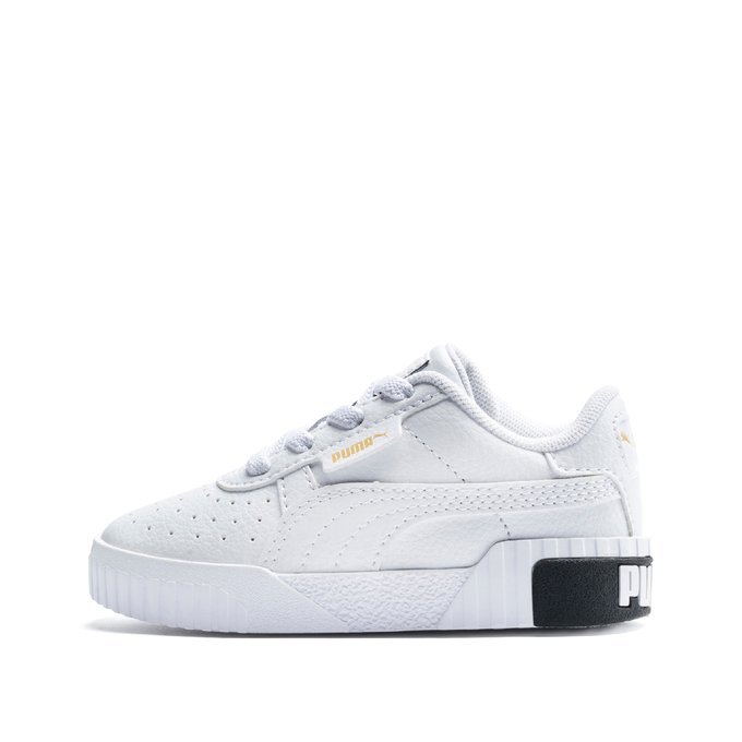 puma white & black cali leather trainers