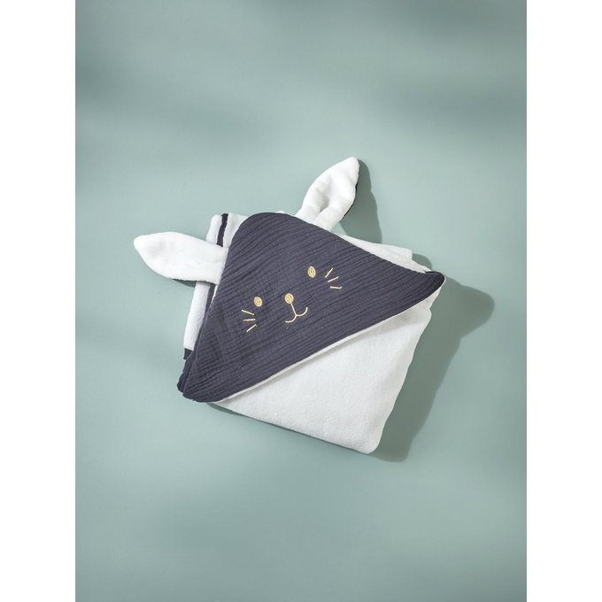 Cyrillus Drap-Housse Coton uni Safari 90 Marine