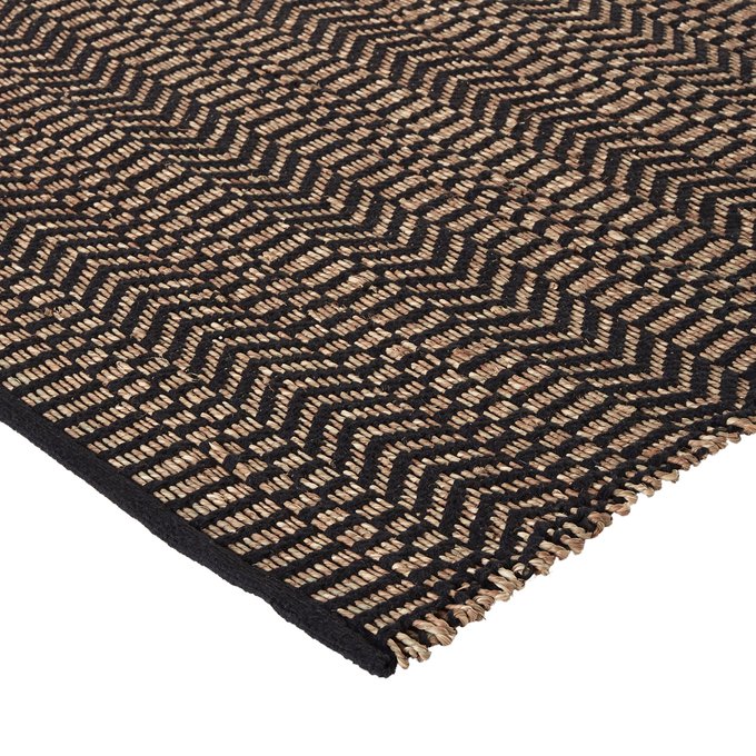 Teppich Mona Seegras Natur Schwarz La Redoute Interieurs La Redoute