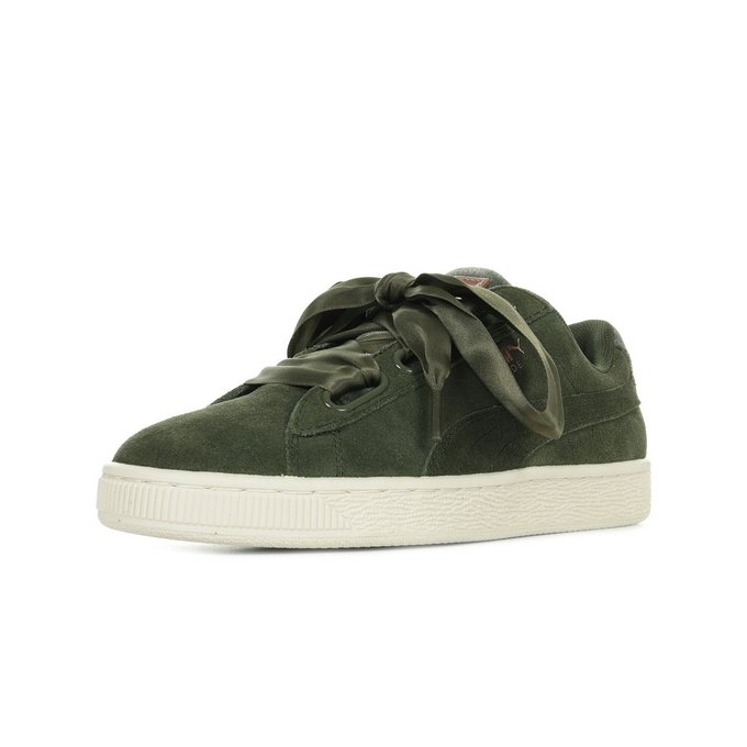 basket puma femme heart vert kaki basket puma femme heart vert kaki