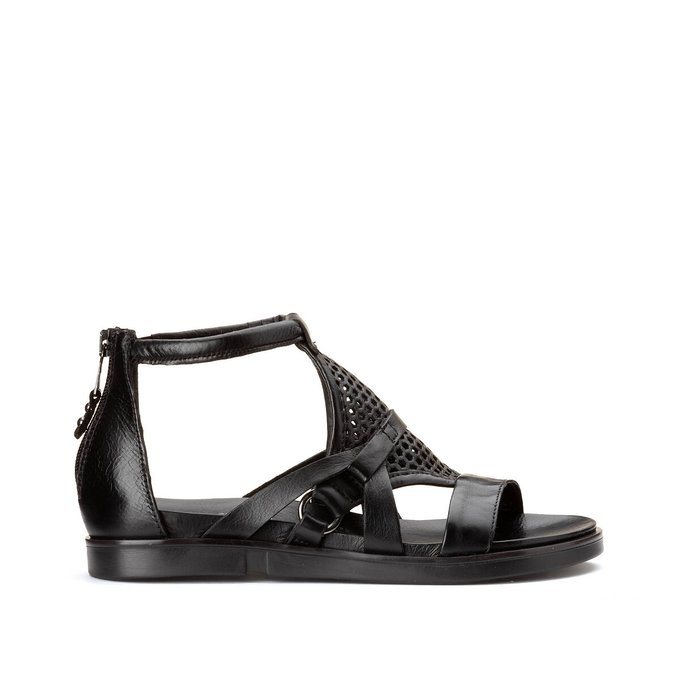 leather wedge heel sandals