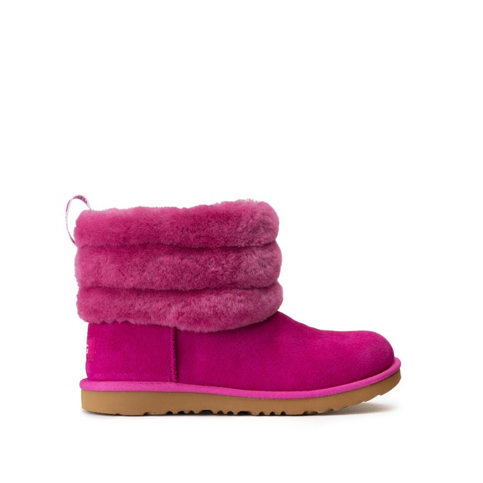 fluffy ugg boots pink