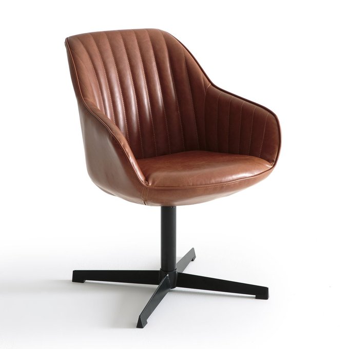 Fauteuil De Bureau Rotatif Hiba Cognac La Redoute Interieurs La Redoute