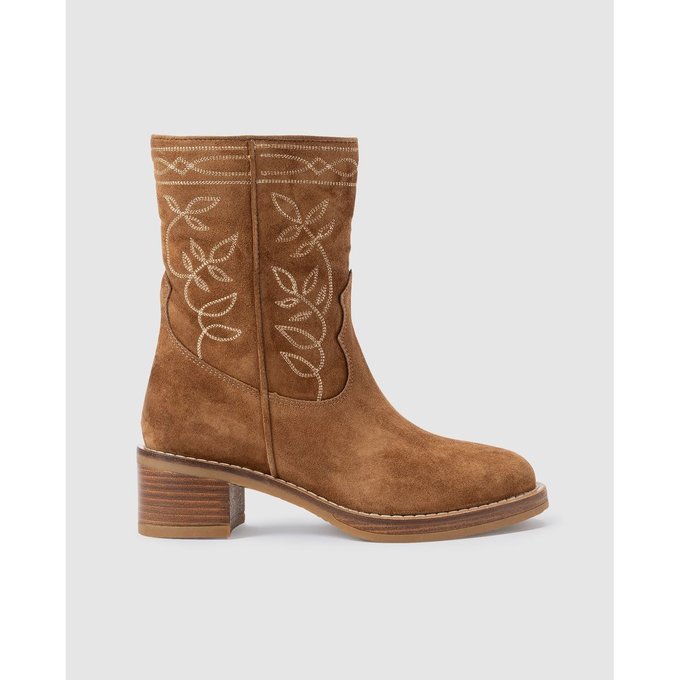 boots croute de cuir