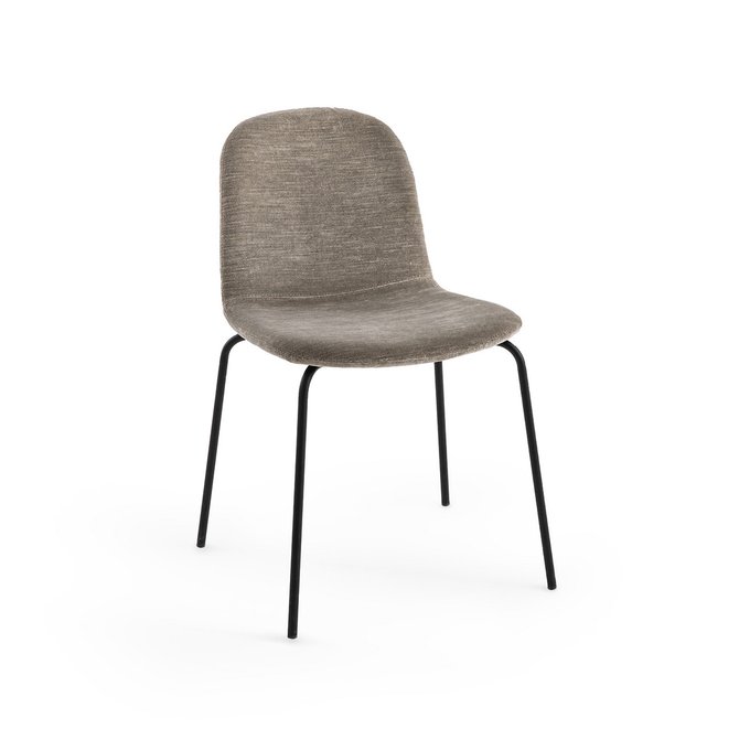 Chaise velours flammé tibby gris lunaire Am.Pm | La Redoute Chaise velours flammé tibby gris lunaire Am.Pm | La Redoute