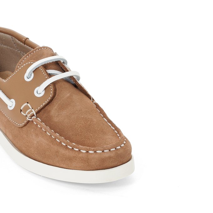 Sapatos de vela, pele (croute) de vaca, do 26 ao 40 La Sapatos de vela em pele (croute), do 26 ao 40 La Redoute