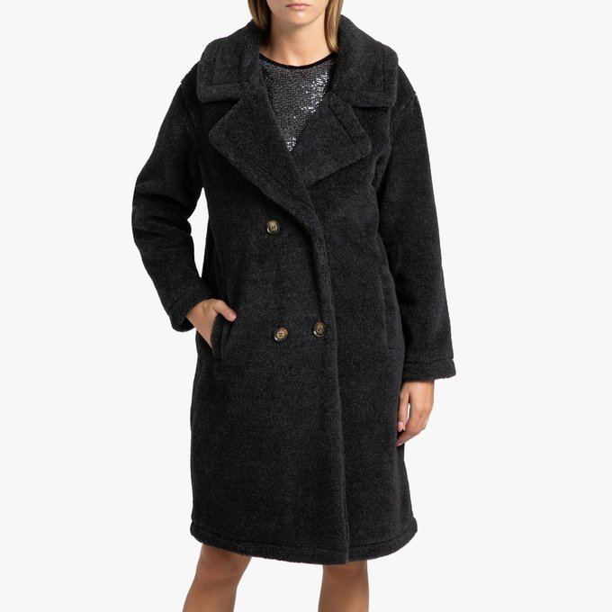 Manteau long épais à double boutonnage amazing gris foncé Manteau lola | La Redoute