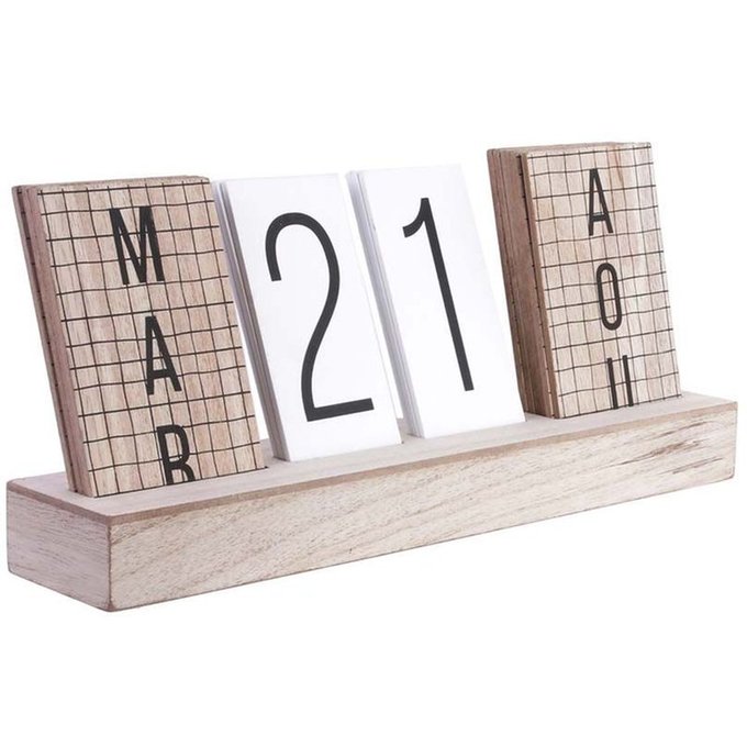 Calendrier Perpetuel En Bois My Little Market Beige The Concept Factory La Redoute