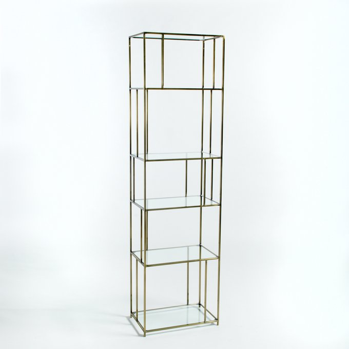 Parallel Brass Metal Glass Bookcase, Metal Bookcase With Glass Doors India