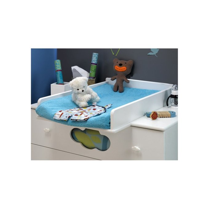 Commode Enfant 3 Tiroirs Altea Blanc Et Transparent Blanc Bebe