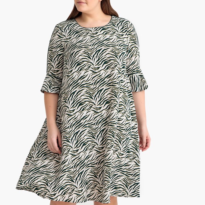 zebra print plus size dress