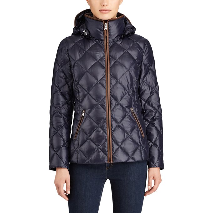 lauren ralph lauren hooded quilted coat