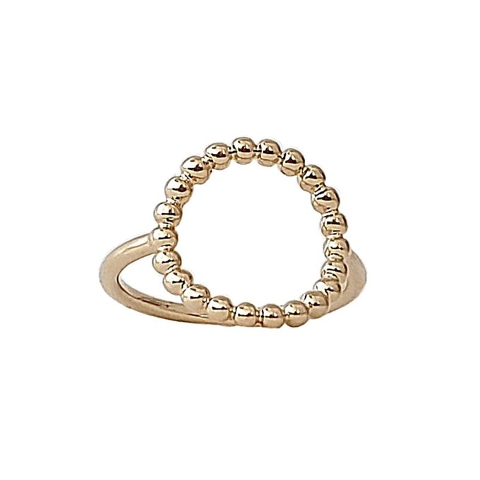 Metal Precieux Sans Pierres New Bague Alliance Femme Boules En Plaque Or Neuf Taille 46 Bijoux Montres