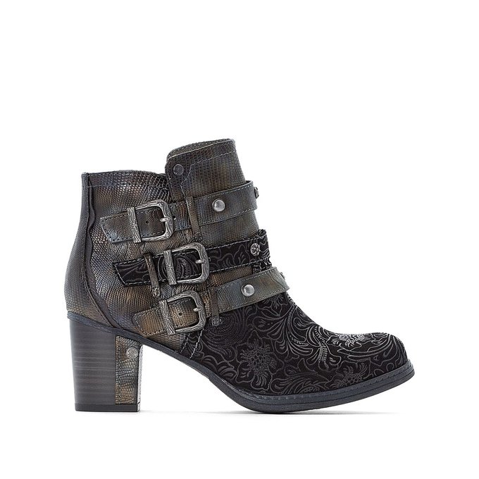 Mustang boucles Boots à noir Redoute à talon ShoesLa OkiPZTXwu