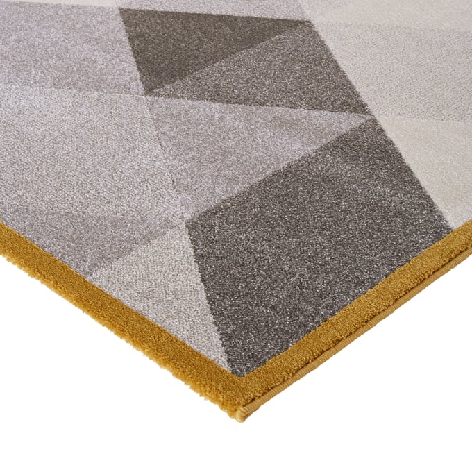 Teppich Agasta Mit Grafischem Muster Grau Senfgelb La Redoute