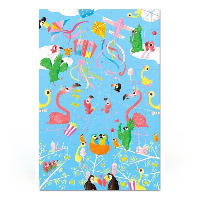 Puzzle 45 Pieces A Plat En Mallette Cerfs Volants Krooom La Redoute