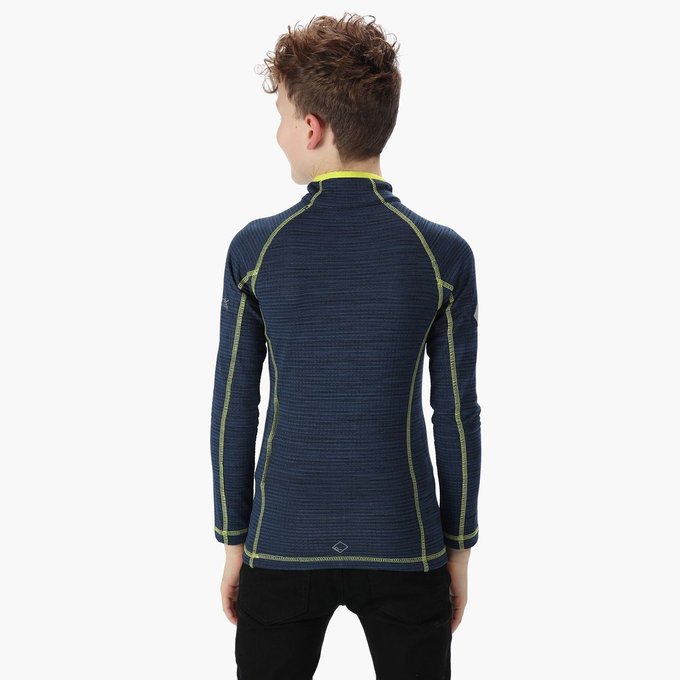Mixte Enfant T-Shirts Regatta T-Shirt Technique Manches Longues Junior Berley en M/élange de Laines M/érino /À S/échage Rapide avec Ouverture par 1//2 Zip