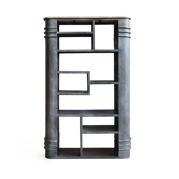 Bibliotheque Industrielle Asymetrique Arrondie Metal Made In