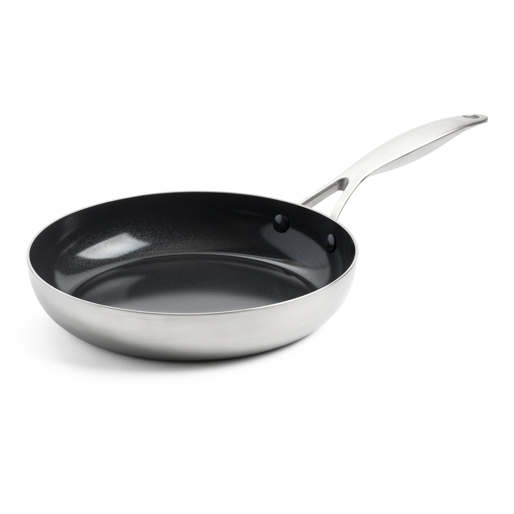 Poêle 24 cm inox triply revêtement céramique - Geneva, GREENPAN