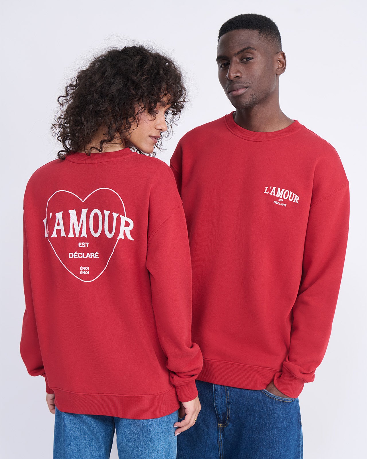 Sweat L'amour est déclaré brodé, EMOI EMOI