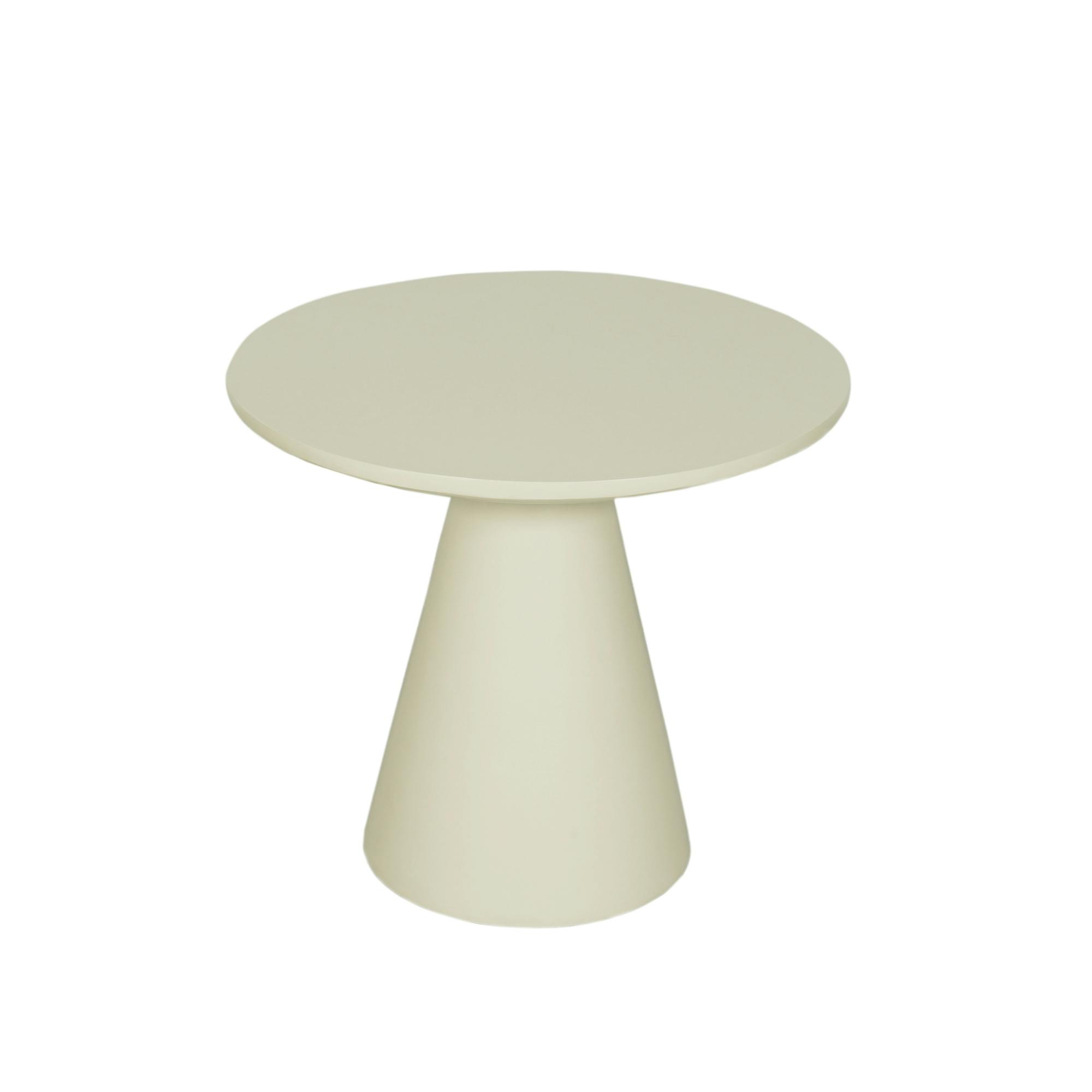 Bout de canapé rond bois sable pied conique ALMA, PIER IMPORT
