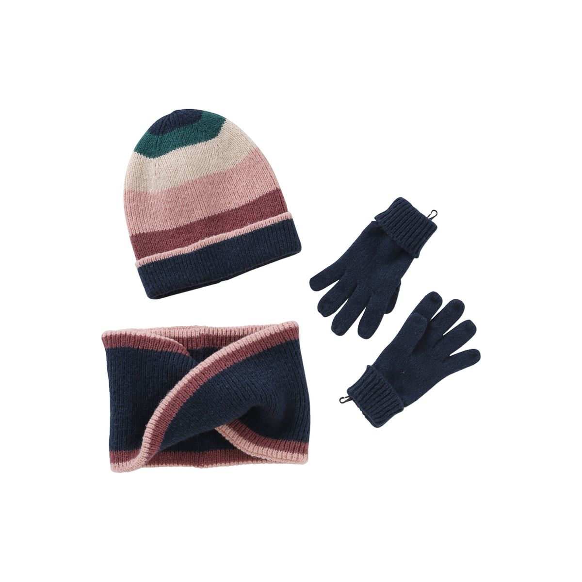 Ensemble bonnet écharpe et gants, ensemble bonnet écharpe, bonnet écharpe  mitaines-chapeau écharpe femme-bonnet d'hiver à pompons doublé de polaire  mitaines gants écharpe -  France