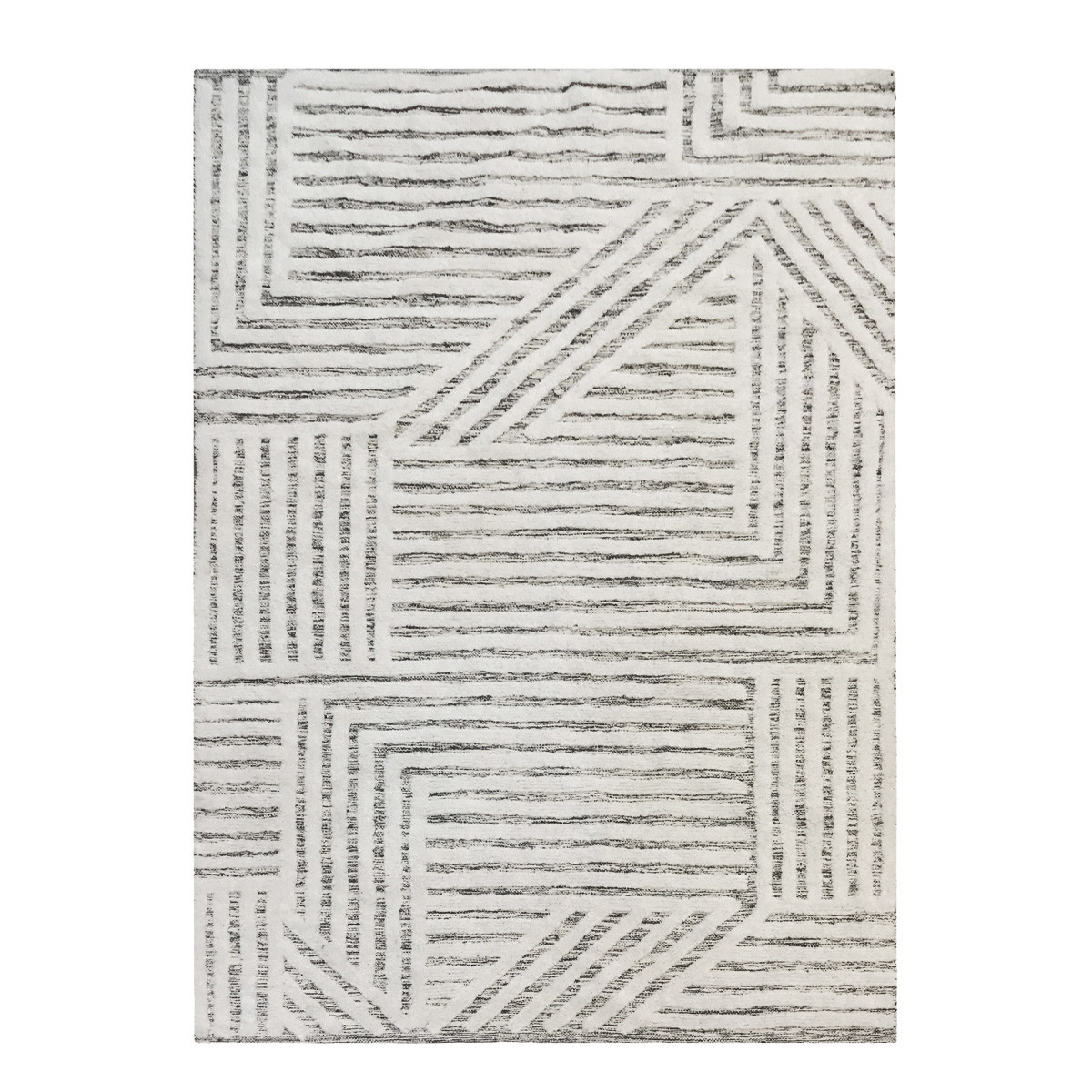 Tapis déco géométrique en coton JIVE, FUTURE HOME