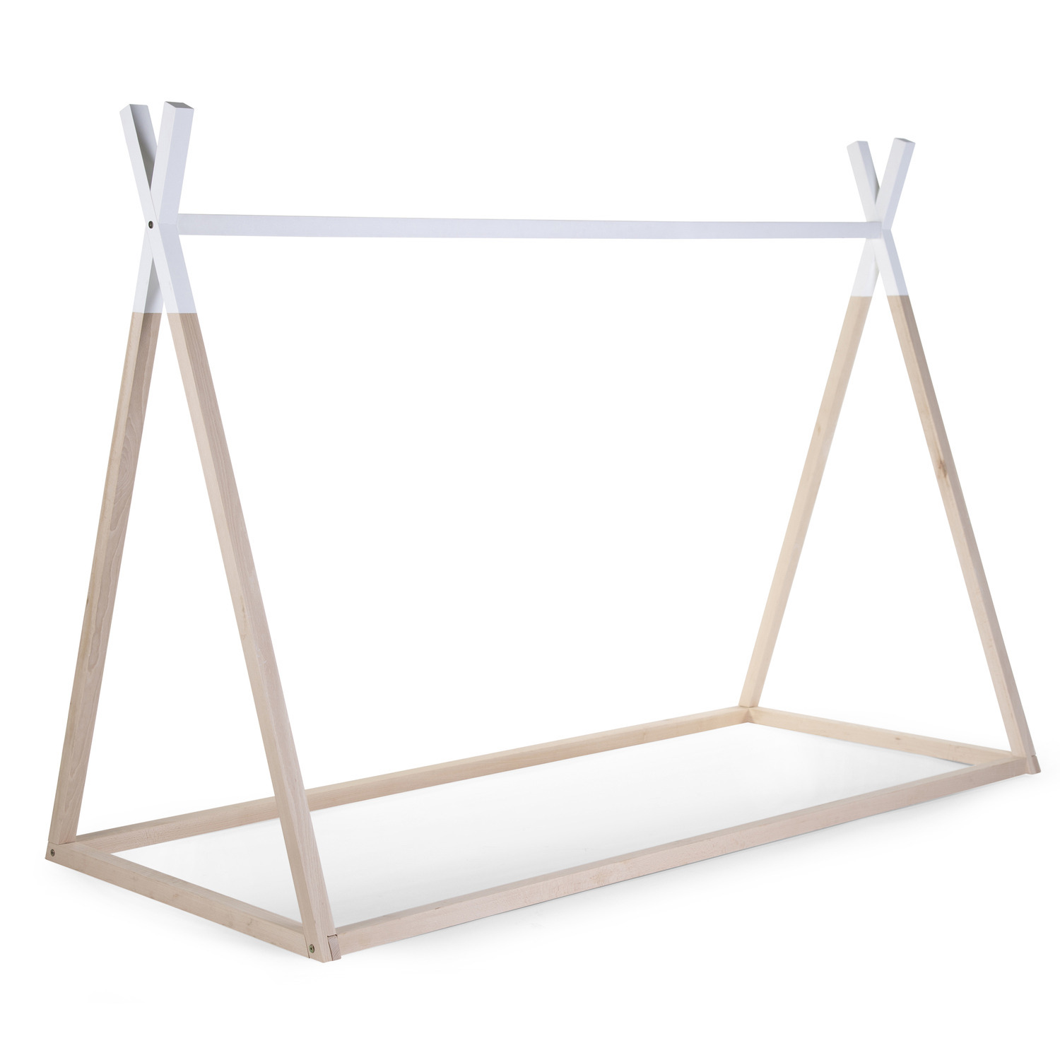 Lit tipi junior bois 90x200 cm bois blanc naturel, CHILDHOME