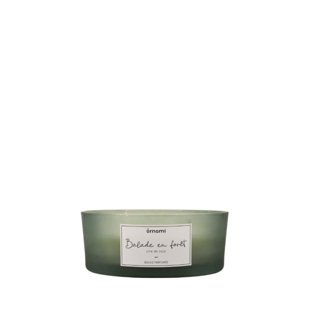 Bougie parfumée en cire de soja 4 mèches "Balade en forêt" 380gr, ORNAMI
