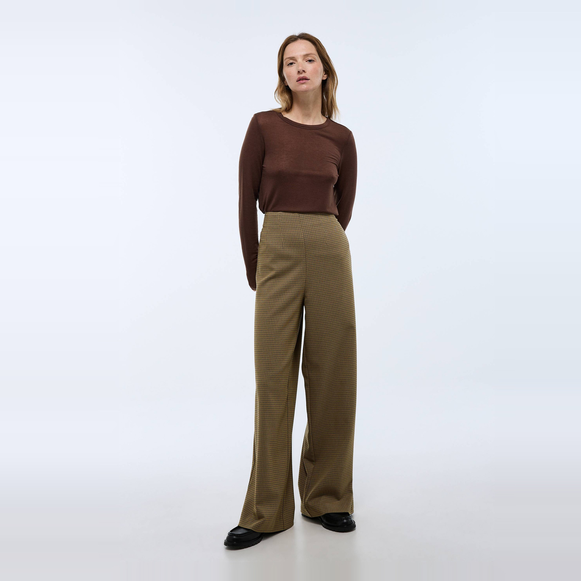 Pantalon à carreaux, MONOPRIX