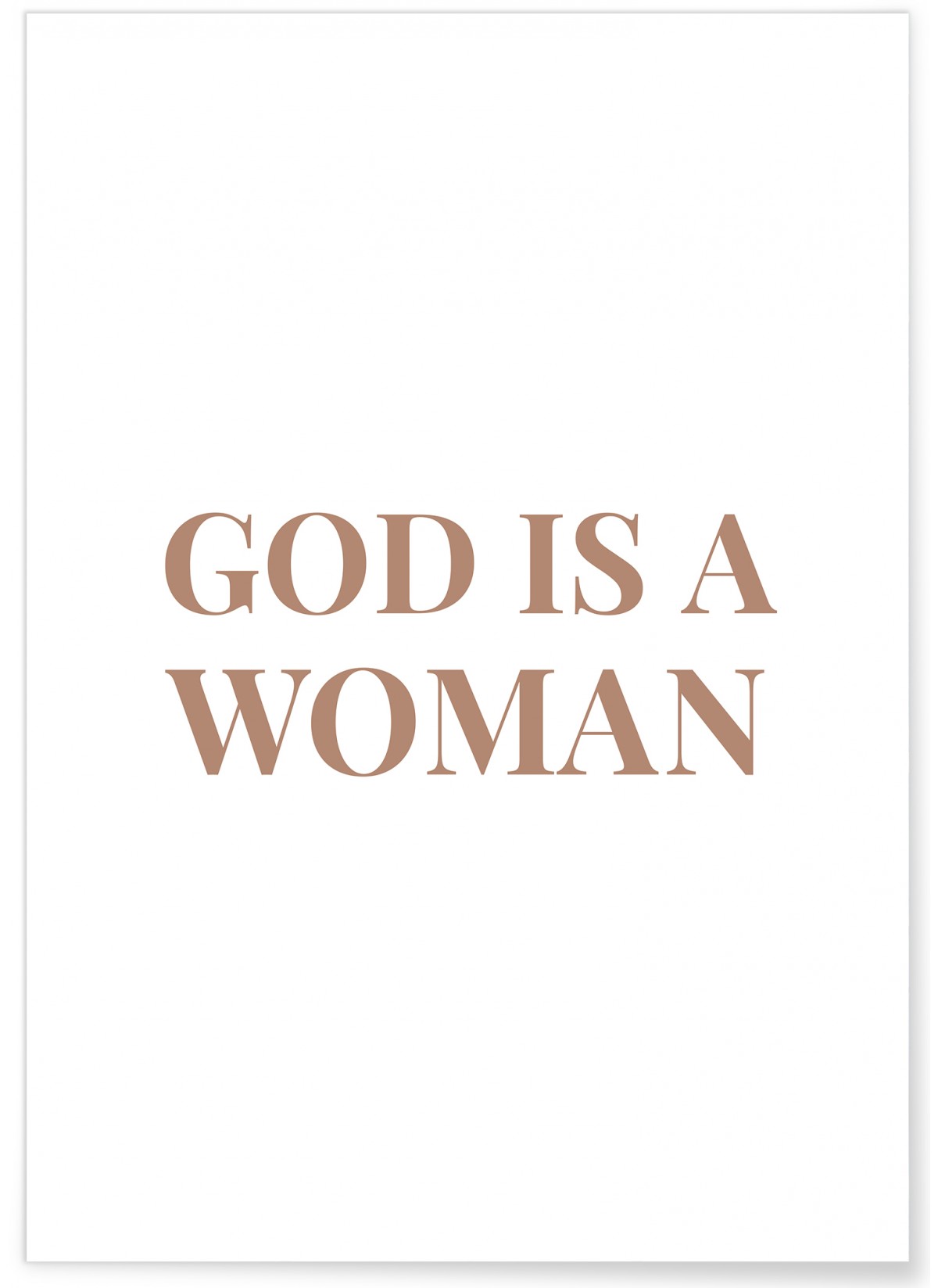 Affiche God is a woman, L'AFFICHERIE